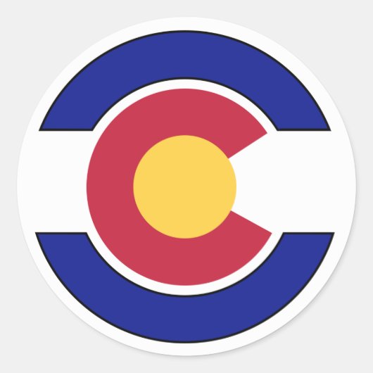 Sticker Rond Garde nationale du Colorado (Devant)