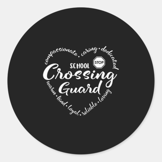 Sticker Rond Garde-passage, garde-passage scolaire (Devant)