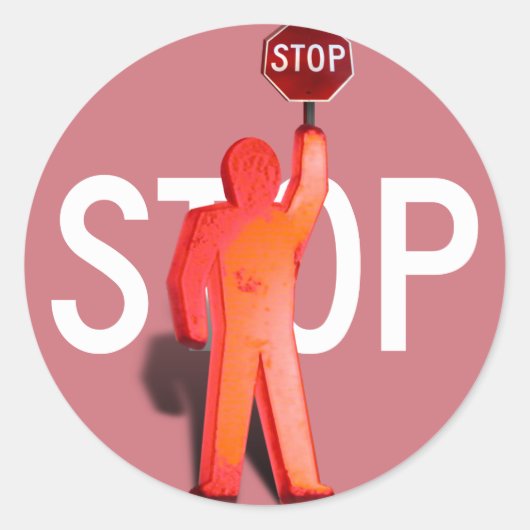 Sticker Rond Garde-passage scolaire (Devant)