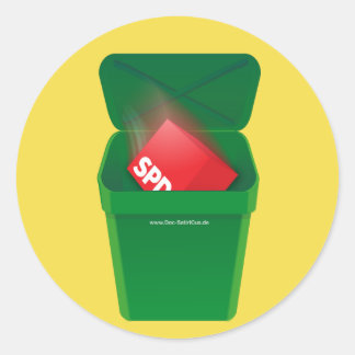 Sticker Rond Garde ton environnement propre ! poubelle SPD -