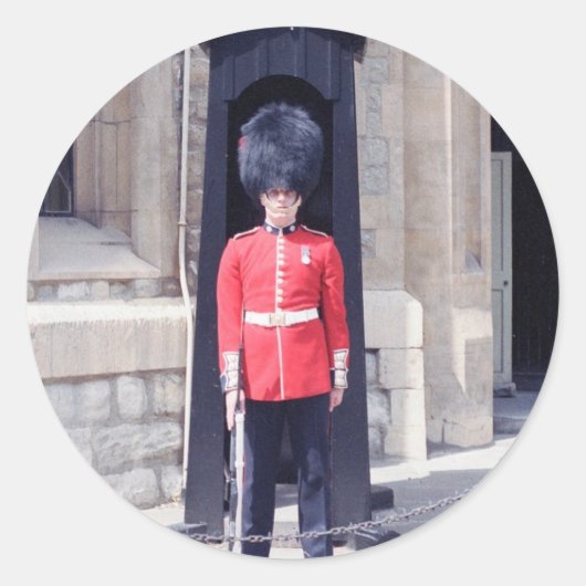 Sticker Rond Garde-tours blanches (Devant)