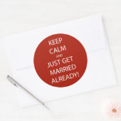 Sticker Rond GARDE vintage CALME SE MARIER (Enveloppe)