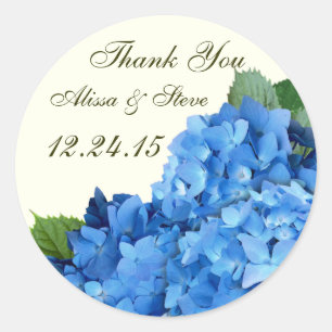 Sticker Rond Garden Romance Hydrangea Wedding Favoriser les Éti