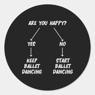 Sticker Rond Garder Ballet Danse Danse Danse Danse Ballerina Ho