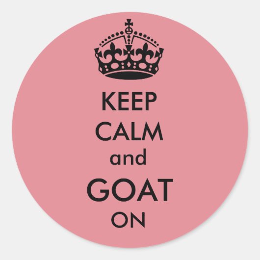 Sticker Rond Garder calme et chèvre sur le bouton (Devant)