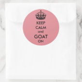 Sticker Rond Garder calme et chèvre sur le bouton (Sac)