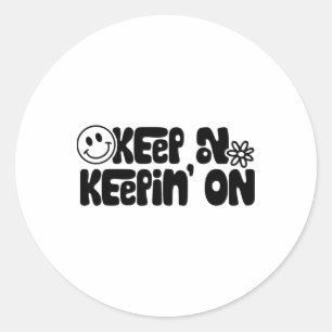 Sticker Rond Garder Confiance Motivation Citation Amour de Soi