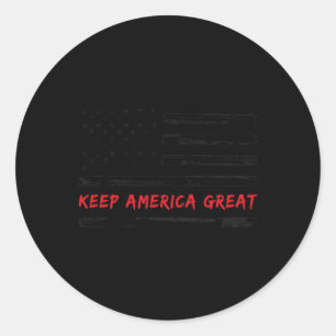 Sticker Rond Garder l'Amérique Grande Élection Donald Trump Usa