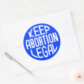 Sticker Rond Garder l'avortement légal (Enveloppe)