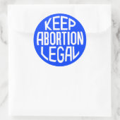 Sticker Rond Garder l'avortement légal (Sac)