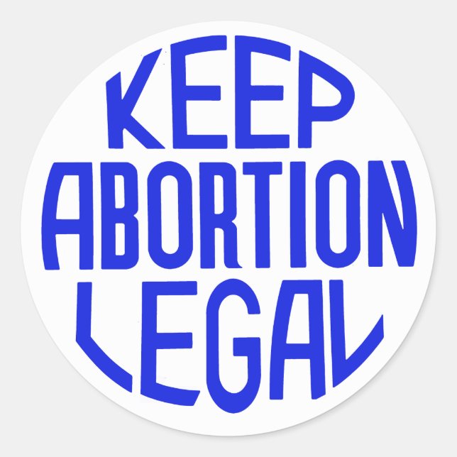 Sticker Rond Garder l'avortement légal (Devant)