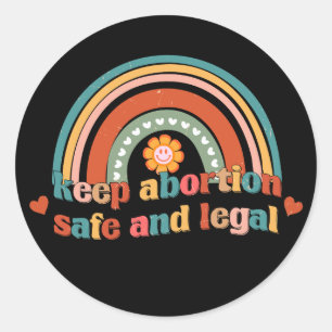 Sticker Rond Garder L'Avortement Sûr Et Légal