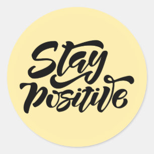 Sticker Rond Garder le jaune positif
