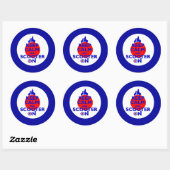 Sticker Rond Garder le Scooter Calme sur la cible Mod (Feuille)