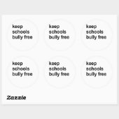 Sticker Rond garder les écoles tyranniques libres (Feuille)