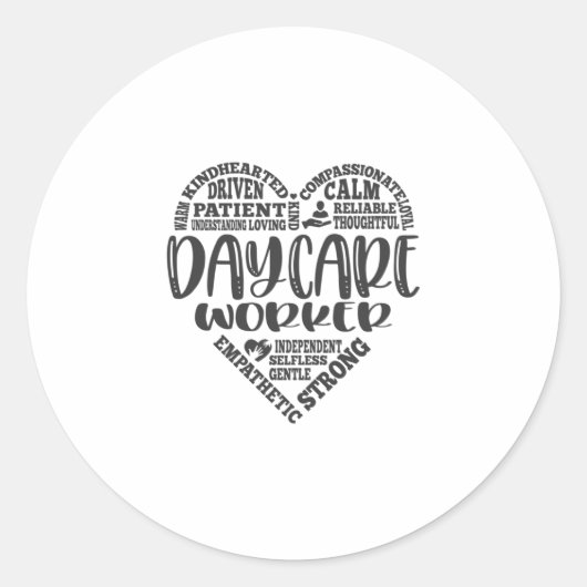 Sticker Rond Garderie, gardienne (Devant)