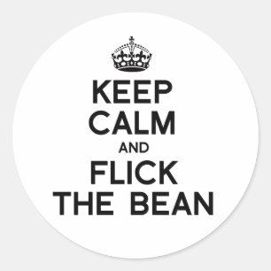 Sticker Rond GARDEZ CALME ET CLIQUEZ SUR LE HARICOT -.png