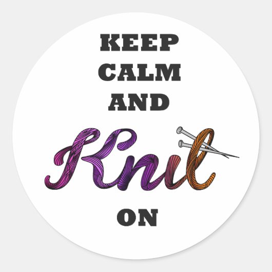 Sticker Rond Gardez le calme et allumez-le (Devant)