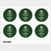 STICKER ROND GARDEZ LE CALME ET PORTEZ LE VERT (Feuille)