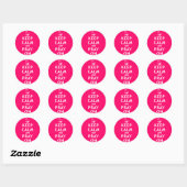 Sticker Rond Gardez le calme et priez (Feuille)