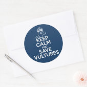 Sticker Rond Gardez le calme et sauvez les vautours (Enveloppe)