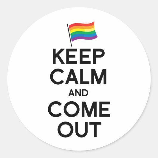 STICKER ROND GARDEZ LE CALME ET SORTEZ (Devant)