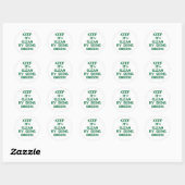 Sticker Rond Gardez-le propre en devenant vert (Feuille)