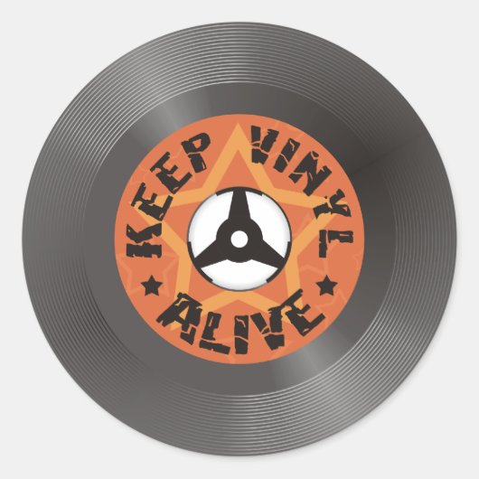 Sticker Rond Gardez le vinyle vivant (Devant)