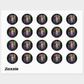 Sticker Rond Gardez Mardi Gras Great (Feuille)