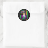 Sticker Rond Gardez Mardi Gras Great (Sac)