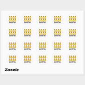 Sticker Rond Gardez tous vos canards en rang (Feuille)