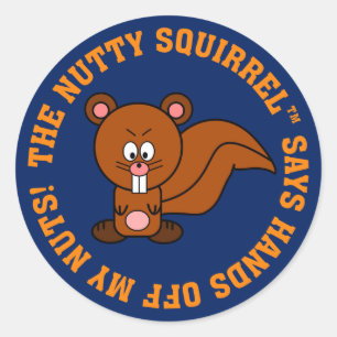 Sticker Rond Gardez vos mains à l'écart des noix des autres