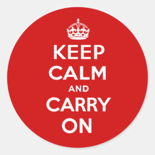 Sticker Rond Gardez votre calme et continuez
