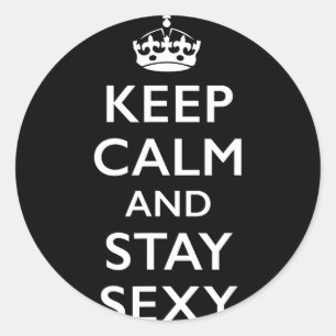 Sticker Rond Gardez votre calme et restez Gardez votre calme et