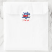 STICKER ROND GARDEZ VOTRE MARCHE PROPRE (Sac)
