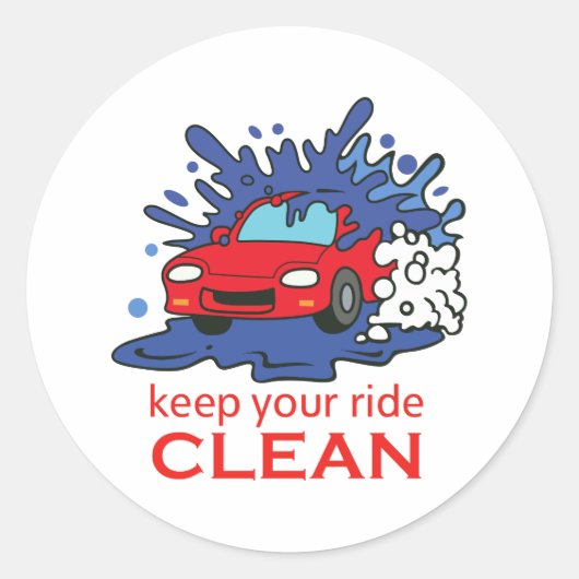 STICKER ROND GARDEZ VOTRE MARCHE PROPRE (Devant)