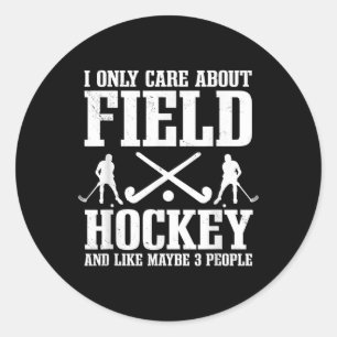 Sticker Rond Gardien de but de hockey sur gazon introverti Joue