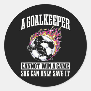 Sticker Rond Gardien de but Gardien de football Joueur de footb