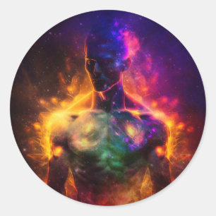 Sticker Rond Gardien de la Paix   Humain Lumineux