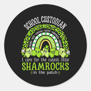 Sticker Rond Gardien de l'école Jour de la Saint Patrick Shamro