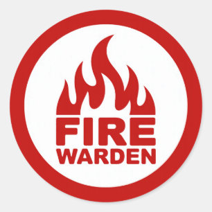Sticker Rond Gardien de sécurité incendie