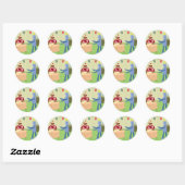 Sticker Rond Gardien Robot Singe Sock (Feuille)
