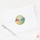Sticker Rond Gardien Robot Singe Sock (Enveloppe)