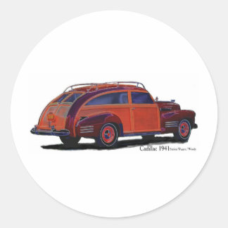 Sticker Rond Gare de Cadillac Wagon
