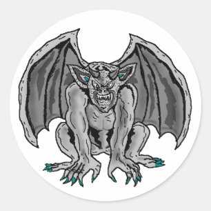 Sticker Rond Gargoyle gris/gris
