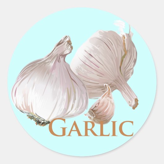 Sticker Rond Garlic et ail (Devant)