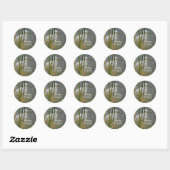 Sticker Rond Garza blanca (Feuille)