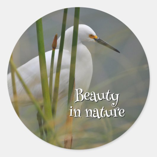 Sticker Rond Garza blanca (Devant)