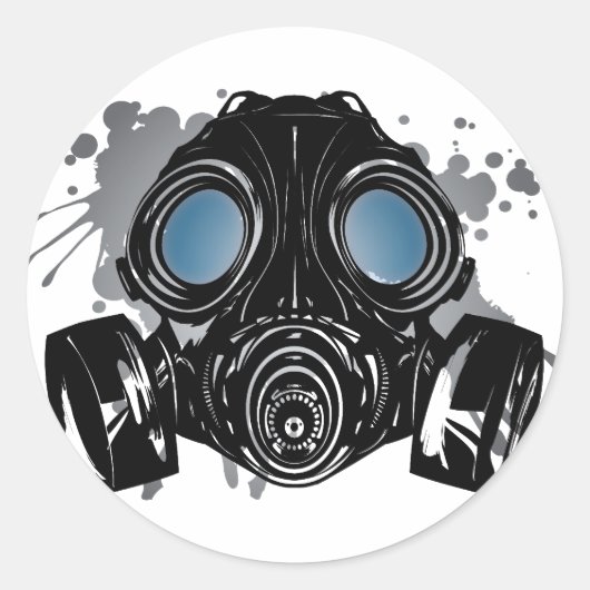 STICKER ROND GAS_MASK_PROTECTION (Devant)