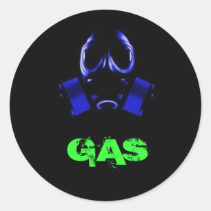 Sticker Rond gasmask, GAZ